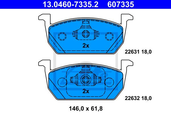 PASTIGLIE FRENO ANTERIORI RICAMBI ORIGINALI 2Q0698151G